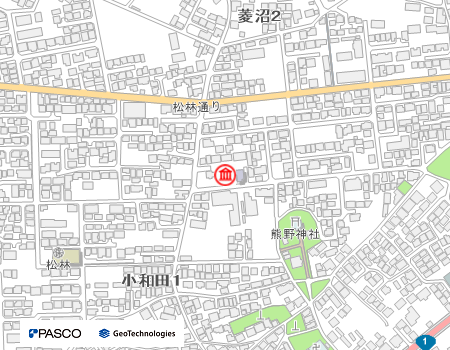 小和田地区コミュニティセンター（子どもの家「銀河」）の地図