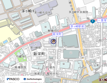 茅ヶ崎駅北口子育て支援センターの地図