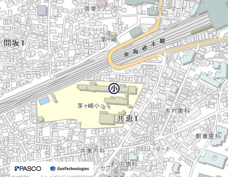 茅ヶ崎小学校の地図