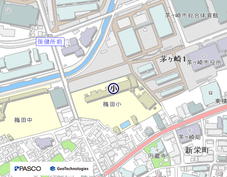 梅田小学校の地図