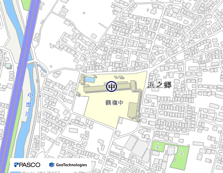 鶴嶺中学校の地図