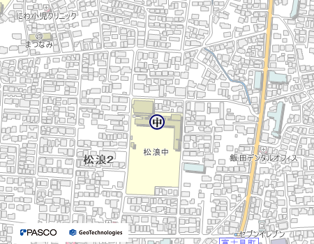松浪中学校の地図