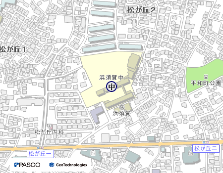 浜須賀中学校の地図