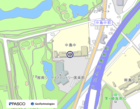 中島中学校の地図