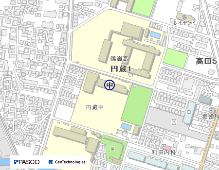 円蔵中学校の地図