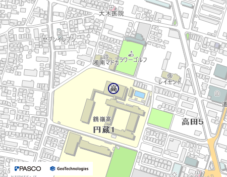 県立鶴嶺高等学校の地図