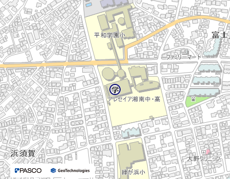 アレセイア湘南中学校の地図