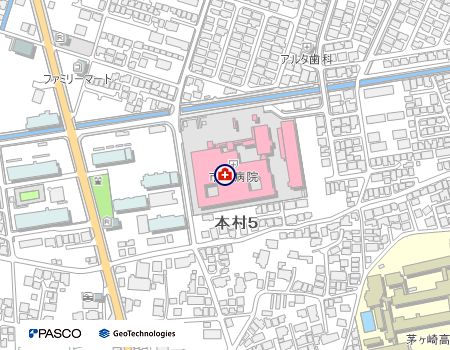茅ヶ崎市立病院の地図