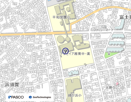アレセイア湘南高等学校の地図
