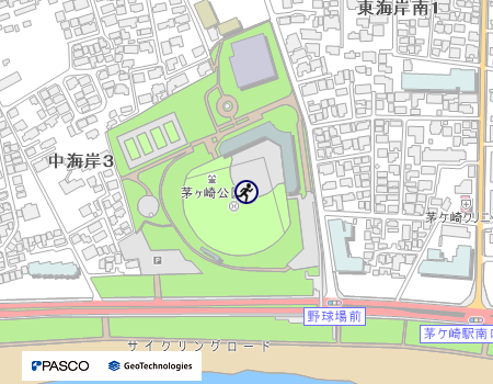 茅ヶ崎公園の地図