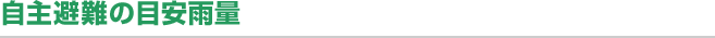 自主避難の目安雨量