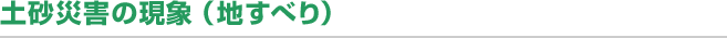 土砂災害の現象（地すべり）