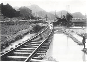 旧田君川万ヶ崎信号所付近（新温泉町[旧浜坂町]）