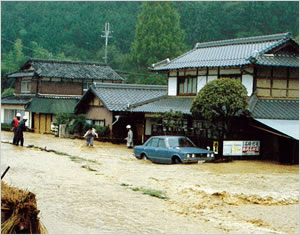 大山川のようす(篠山市[旧丹南町])