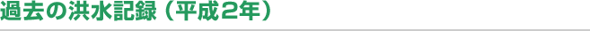 過去の洪水記録（平成2年）