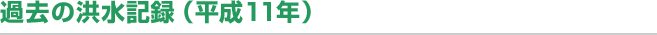過去の洪水記録（平成11年）
