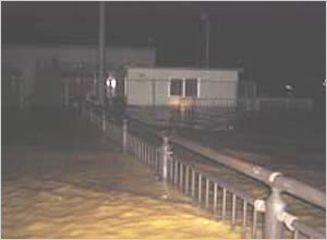 救内ポンプ場の浸水状況（西脇市和田町）