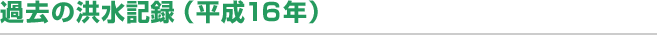過去の洪水記録（平成16年）