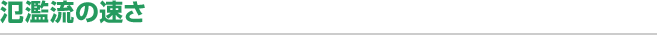 氾濫流の速さ