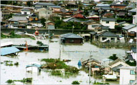 図：高潮による浸水状況