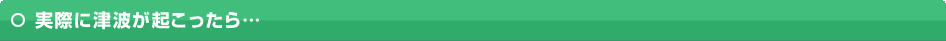 実際に津波が起こったら…